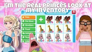 I met the Adopt Me PRINCES *insane inventory*👸👑