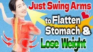 🔥Just Swing Arms to Flatten Stomach & Lose Weight! Don't Underestimate This Sitting Exercise