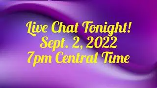 Live Tonight! Please join me!