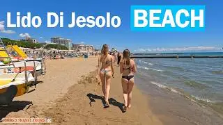 Lido di Jesolo Italy 🇮🇹 Beach Walk | Adriatic Coast 4K Walking Tour