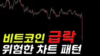 비트코인 급락 위험한 차트 패턴 입니다.
