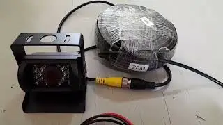 Câmera 2 em 1 Ré ou Frontal Direcional 24V Plug M12 Cabo 20mts
