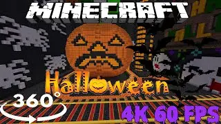 MINECRAFT 360 VR  VIDEO ROLLER COASTER HALLOWEEN