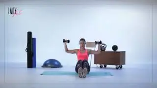 Seated alternate dumbbell press