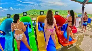 All Water Slides at Soaky Mountain Water Park, USA