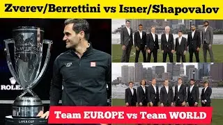 Laver Cup 2021 : Daniil Medvedev, Tsitsipas, Matteo Berretini, Alexander Zverev, Diego, Shapovalov