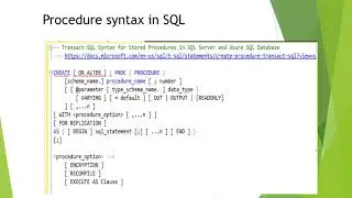 HAP709 Stored Procedure and Nested Query