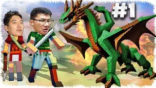 Екі нуб майнкрафтта драконды жеңеміз дейді (Құдіретті Дракон) #1