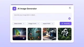 Build AI Image Generator in HTML CSS & JavaScript | Text-to-Image Generator in JavaScript 