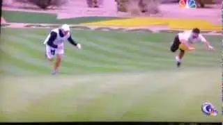 Best caddy race yet - 16th hole @ Waste Management Phoenix Open