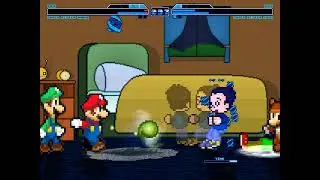Mugen Pico and Mario Vs Otis and Luigi