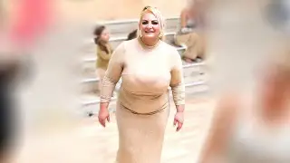Beige Sparkling Long Sleeve Dress