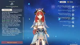 Cyno - Nilou - Candace Character Screen Menu (Weapons, Talents, Constellation)