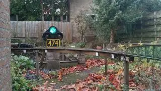 0 gauge in the garden; Autumn running session with GWR 5199