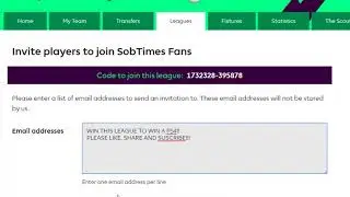 JOIN MY FANTASY FOOTBALL LEAGUE TO WIN A PS4!