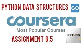 Python Data Structures Assignment 6.5 Solution [Coursera] | Assignment 6.5 Python Data Structures