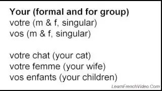 French Possessive Pronouns