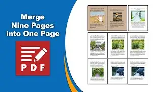How to merge 9 PDF pages into 1 sheet in PDF-XChange Editor
