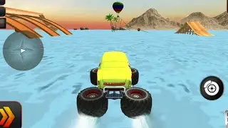 Monster Truck Water Surfing Truck Racing Games - Android Mobile Gameplay