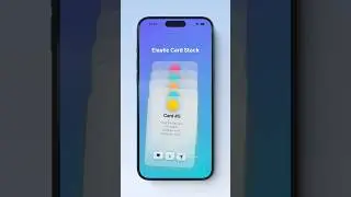 SwiftUI Elastic Card Stack 🎯