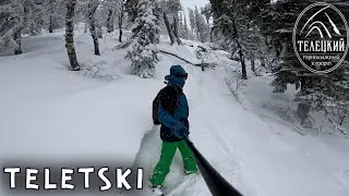 Пухляк на Teletski | Раскатали лес | Первая катка в сезоне