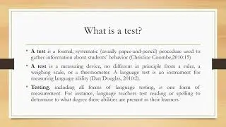 What is a test