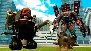NEW ARMORED TITAN SPEAKERMAN VS NEW BLIND MACE SKIBIDI TOILET AND OTHER BOSSES In Garry's Mod!