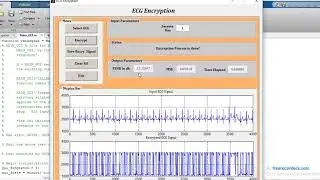 Encryption and Decryption of ECG signal matlab project source code