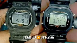 TUTORIAL MEMBERSIHKAN JAM TANGAN YANG SUDAH BERKERAK / G-SHOCK DW5750E
