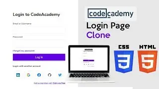 Codecademy Login Page Clone - HTML CSS | Shanjai raj
