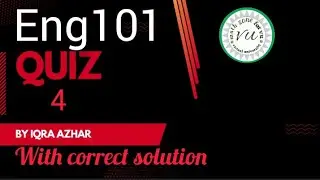 Eng101 Quiz  4 solution 20222 with correct solution|