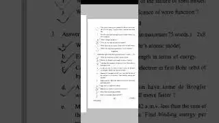 modern physics question paper | core-9 physics question paper