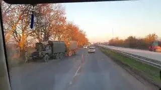 Грузовик на полосе в сторону Одессы