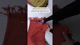 Eski şalları değerlendirmek için bir fikir! #short #shorts #diy #recycling