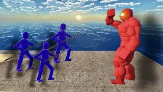 ULTRA Power NPC Fights the Smart AI!With Active Ragdoll Physics-part 3
