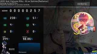 MIMI feat. Hatsune Miku - Ai no Sukima [Radiance] + HRRX (98.86%) 278pp - osu!Akatsuki