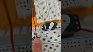 Simple push button controlling Servo-motor on Arduino board.