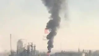 Огонь на НПЗ в Краснодаре