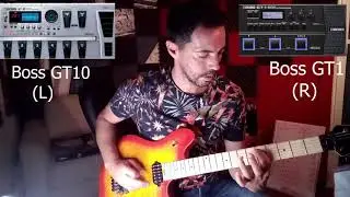 Boss GT10(L) vs Boss GT1(R) - Harem Scarem - "No Justice" (Guitar Cover)