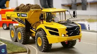 NEW KOMATSU PC228us RC EXCAVATOR, RC TRUCKS AND CONSTRUCTION SITE ACTION!