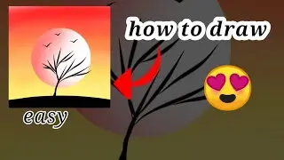 how to draw beautiful scenery easy😍😍#art#drawing@yogeshlh1457