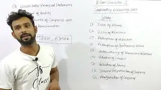 Corporate Accounting | B.com Semester - I | MDSU 2024-25 | Jitesh Sahu |
