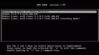 How to reinstall GRUB in Fedora 17