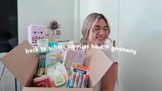back to school supplies shopping + haul + giveaway *essentials & must haves for school ♡₊ ⊹📃💭⋆⭒˚｡⋆