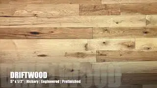 5" x 1/2" Engineered Hickory Driftwood Low Gloss Hardwood Flooring