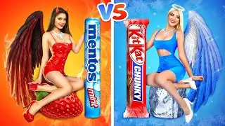 Tantangan Ekstrem MAKANAN PANAS VS DINGIN SAJA || Tes Lucu Api vs Es oleh RATATA COOL