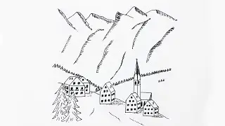 How to Draw a Town in the Mountains