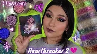 ELECTRUM COSMETICS HEARTBREAKER 2 PALETTE REVIEW, SWATCHES, & 3 EYE LOOKS 💘