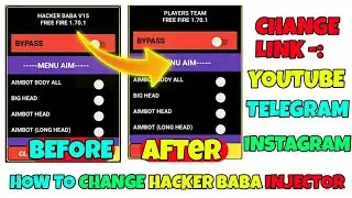 How To Change HackerBaba Injector Name Logo YouTube Link Dailog | 