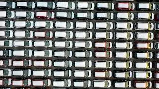 Aerial View of Cars in Parking Lot | Free Stock Footage | Royalty-Free